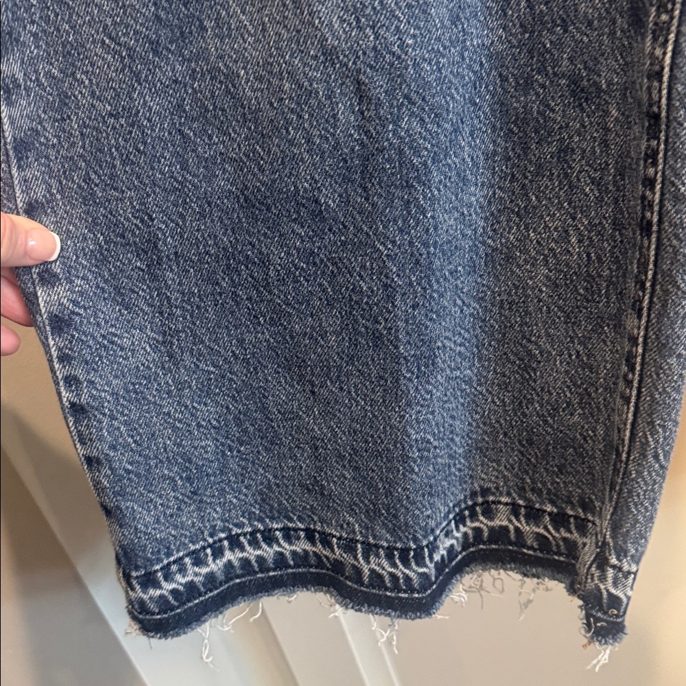 Sincerely Jules Cropped Wide Leg Raw Hem Jeans - Picture 4 of 7